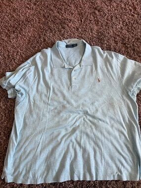 Polo by Ralph Lauren Pale Blue Short-Sleeve Cotton Polo